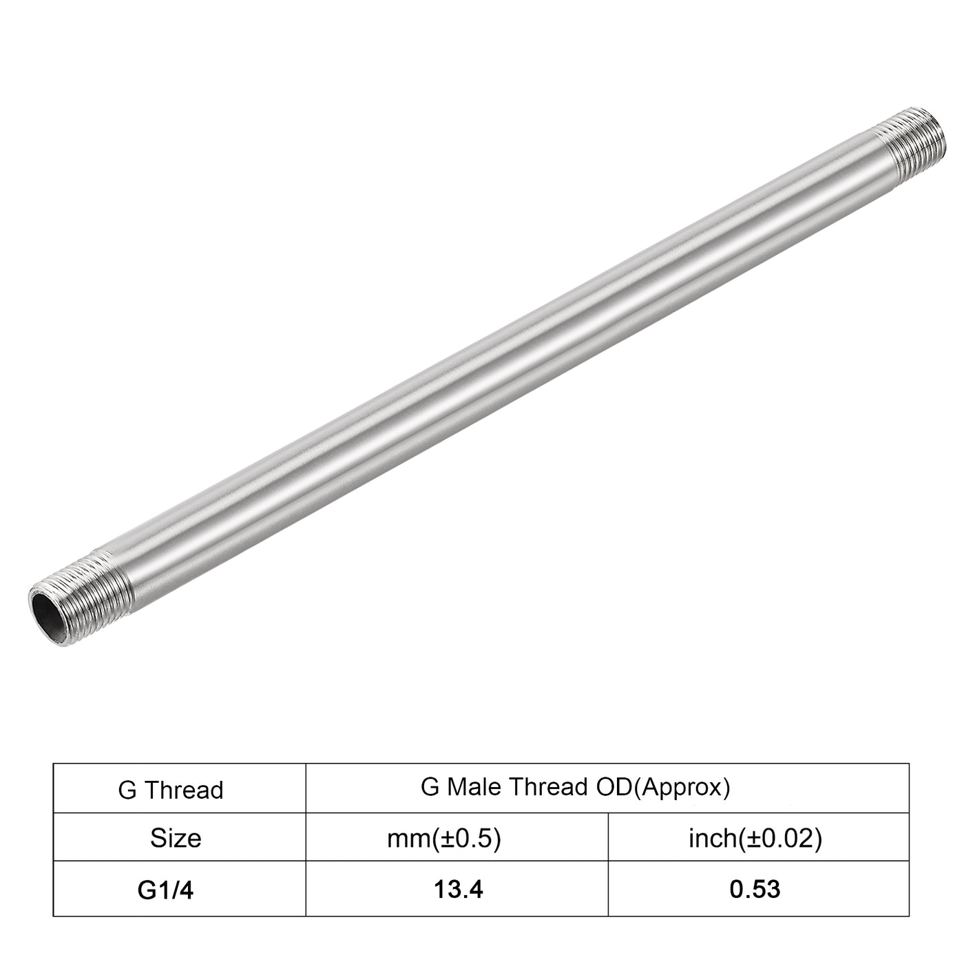 Harfington 304 Stainless Steel Pipe Fitting Male Thread Length Coupler for Extending Pipes