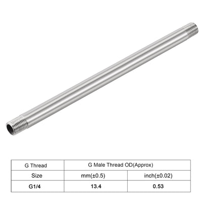 Harfington 304 Stainless Steel Pipe Fitting Male Thread Length Coupler for Extending Pipes