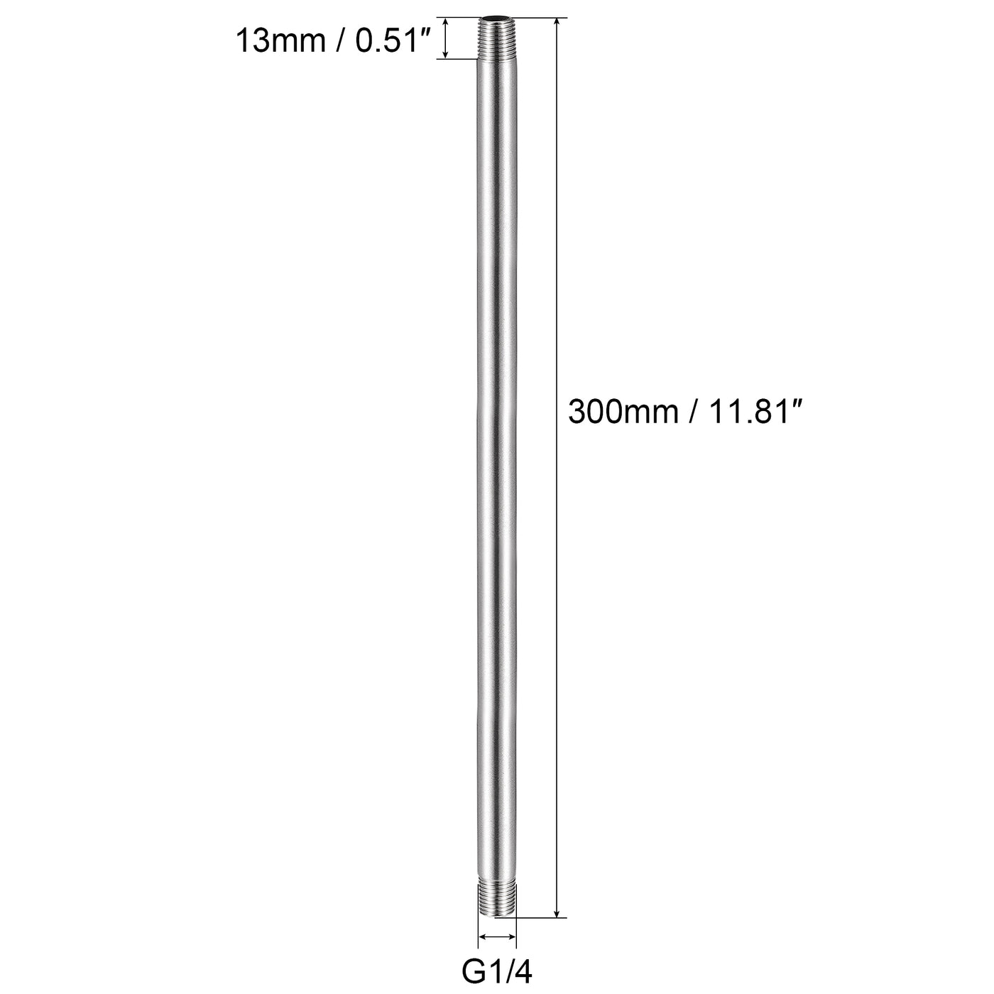 Harfington 304 Stainless Steel Pipe Fitting Male Thread Length Coupler for Extending Pipes