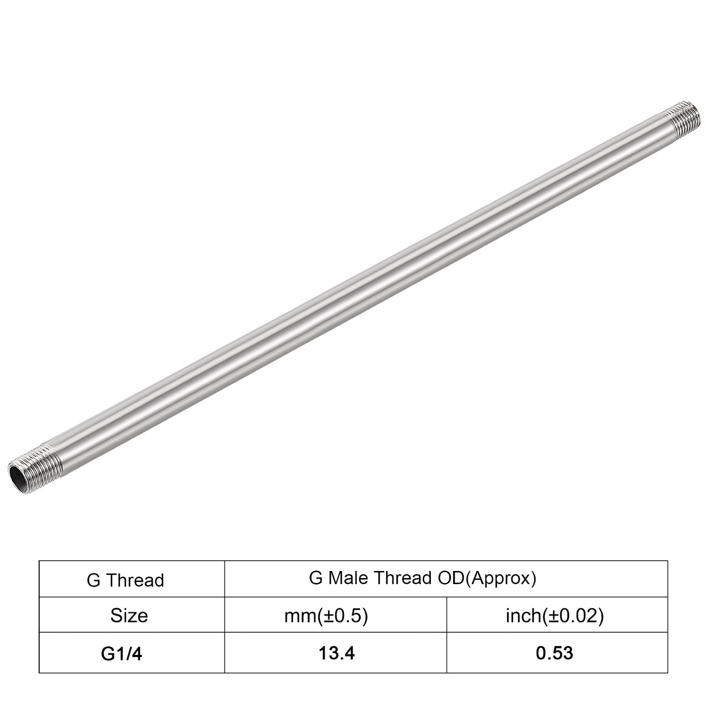 Harfington 304 Stainless Steel Pipe Fitting Male Thread Length Coupler for Extending Pipes