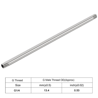 Harfington 304 Stainless Steel Pipe Fitting Male Thread Length Coupler for Extending Pipes