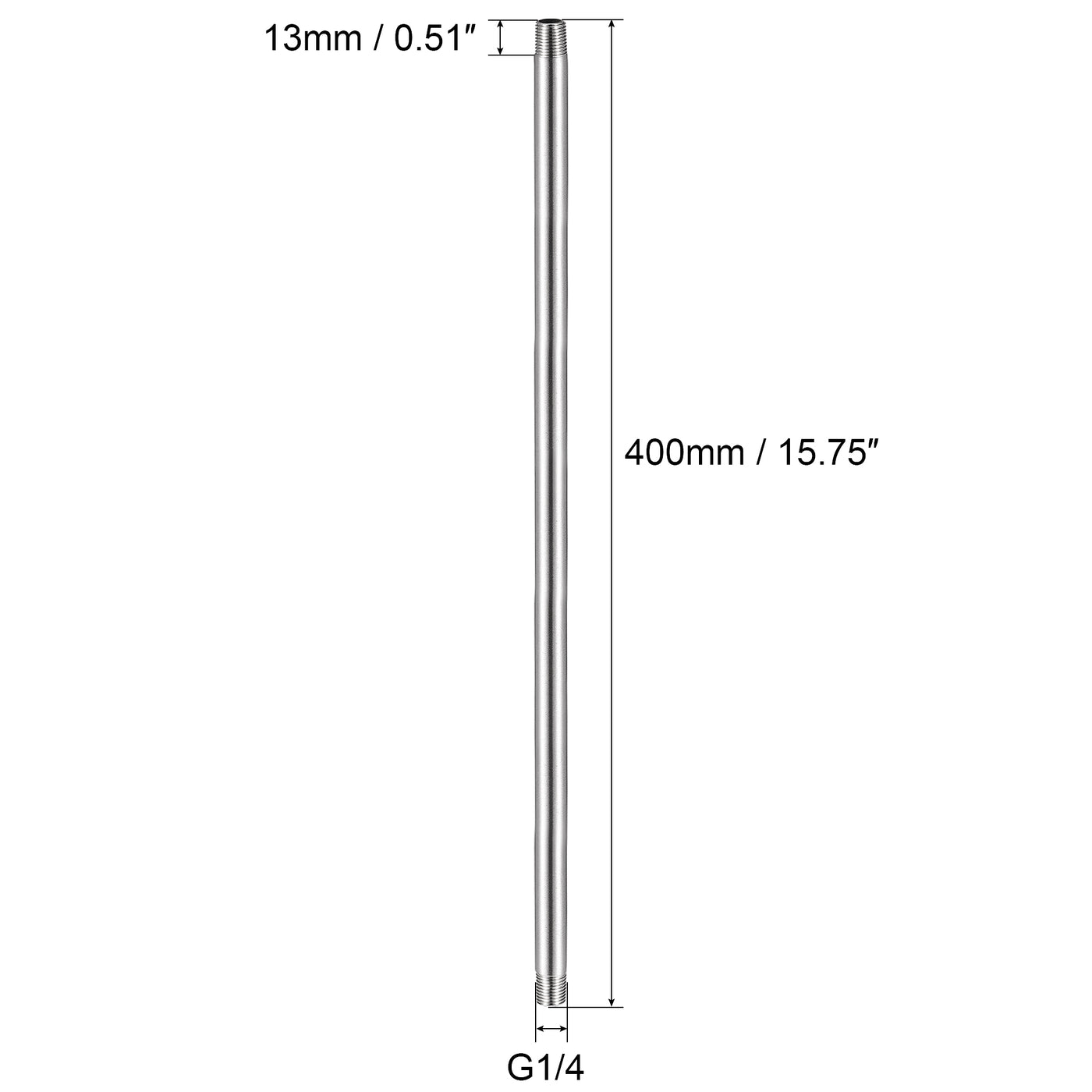 Harfington 304 Stainless Steel Pipe Fitting Male Thread Length Coupler for Extending Pipes
