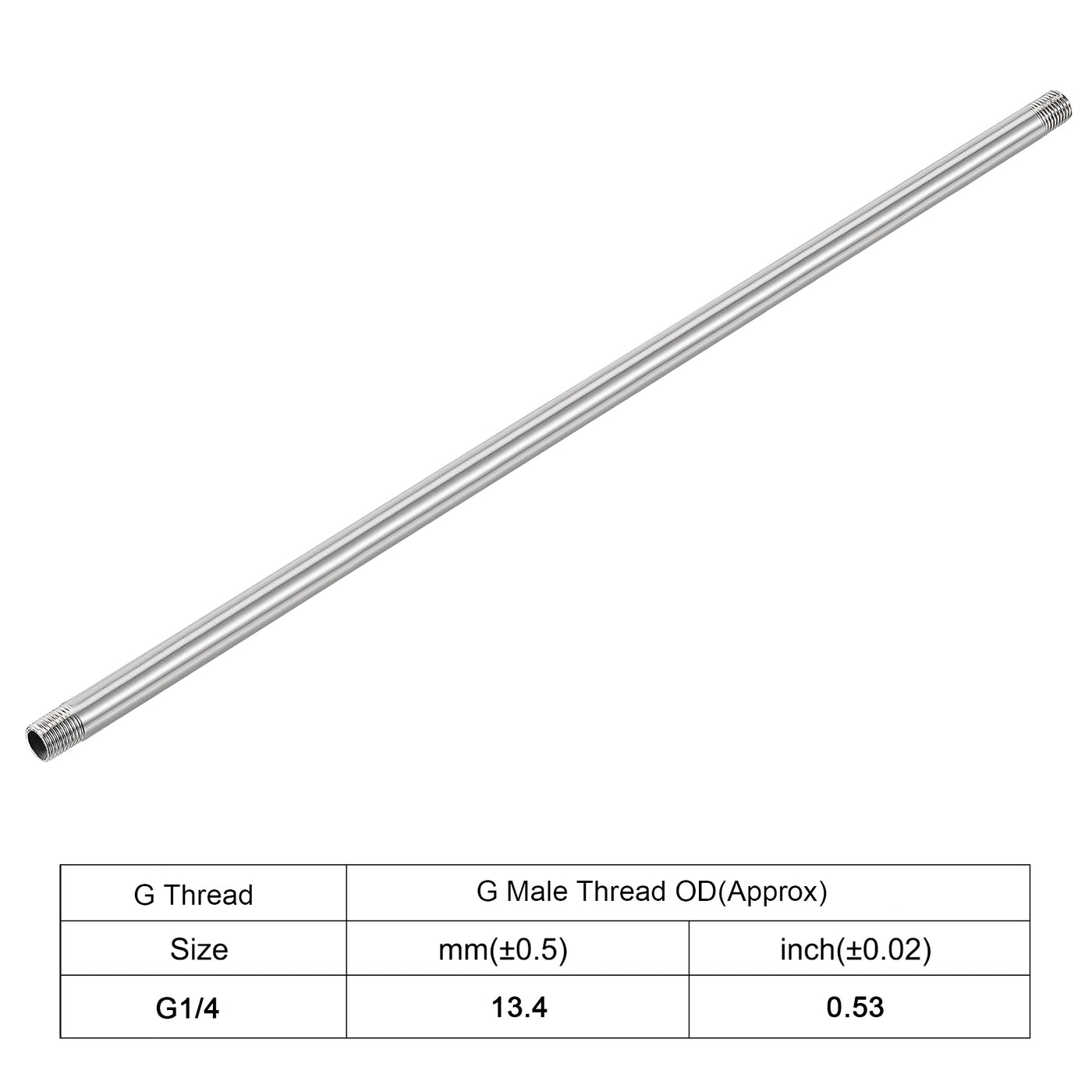 Harfington 304 Stainless Steel Pipe Fitting Male Thread Length Coupler for Extending Pipes