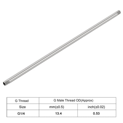 Harfington 304 Stainless Steel Pipe Fitting Male Thread Length Coupler for Extending Pipes