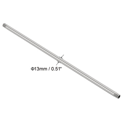 Harfington 304 Stainless Steel Pipe Fitting Male Thread Length Coupler for Extending Pipes