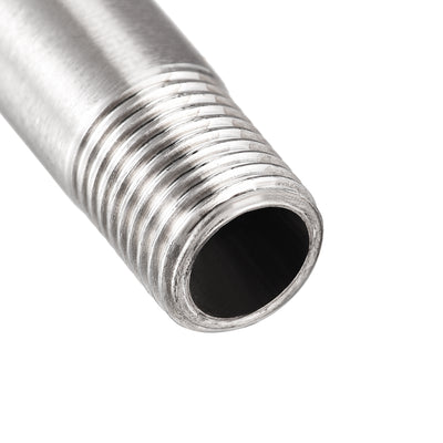 Harfington 304 Stainless Steel Pipe Fitting Male Thread Length Coupler for Extending Pipes