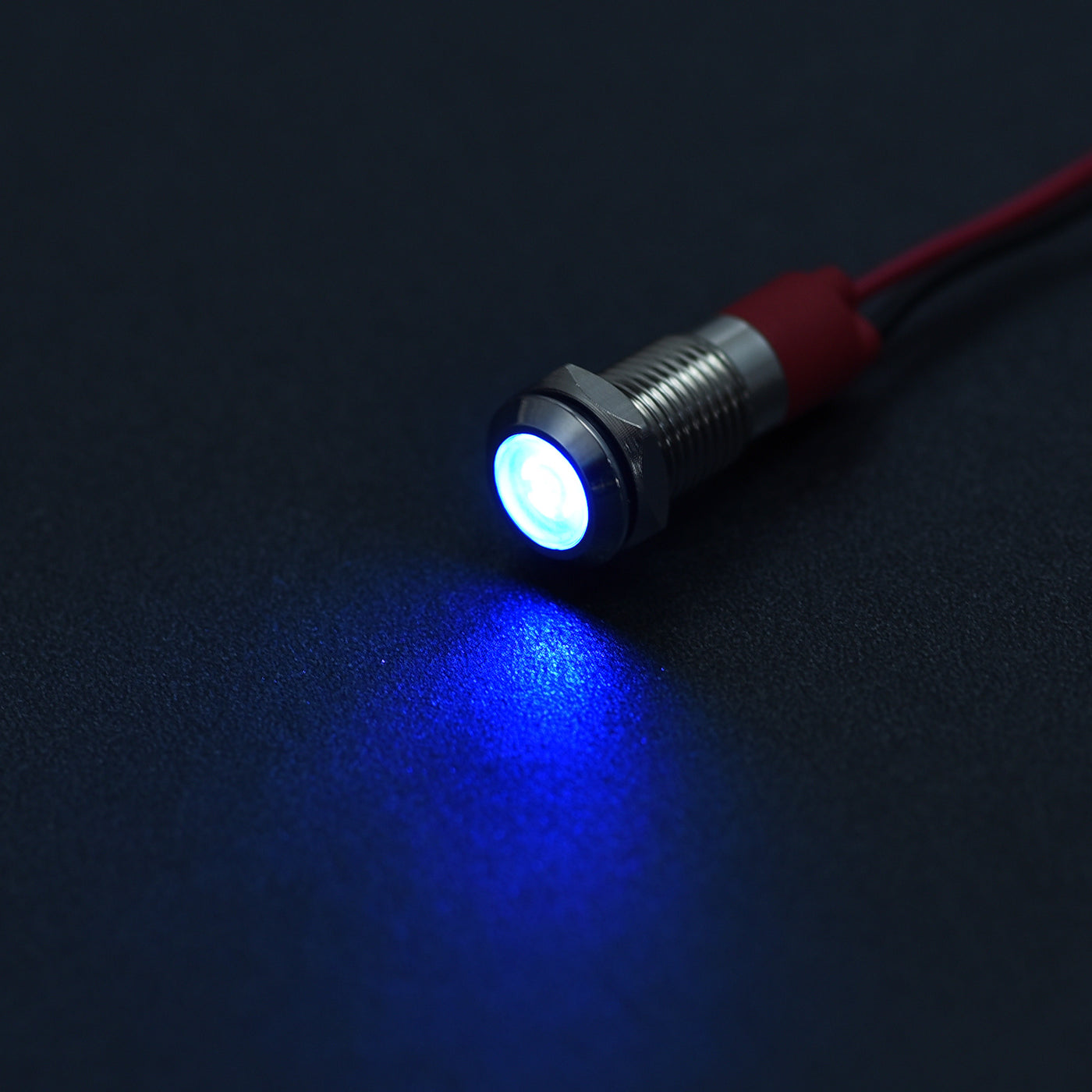 Harfington Signal Indicator Light AC/DC 12V Flush Panel Mount LED Metal Shell with 1M Cable 2Pcs