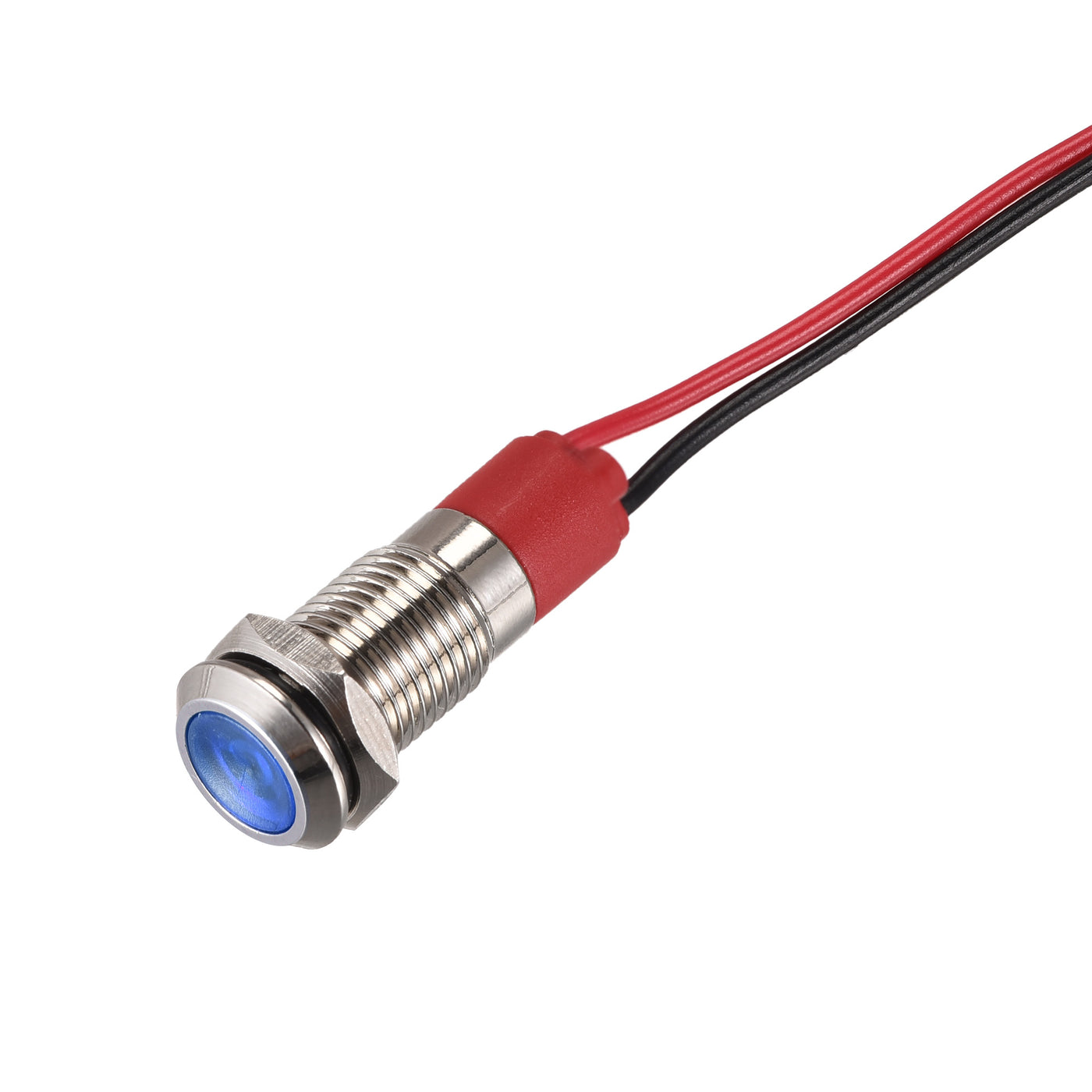 Harfington Signal Indicator Light AC/DC 12V Flush Panel Mount LED Metal Shell with 1M Cable 2Pcs