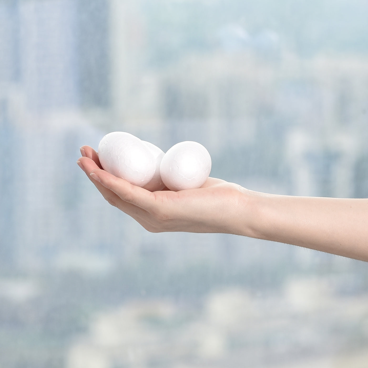 Harfington Eierschaumball, solide Polystyrol-Kugeln für Eier, Dekoration, Basteln, handgefertigt