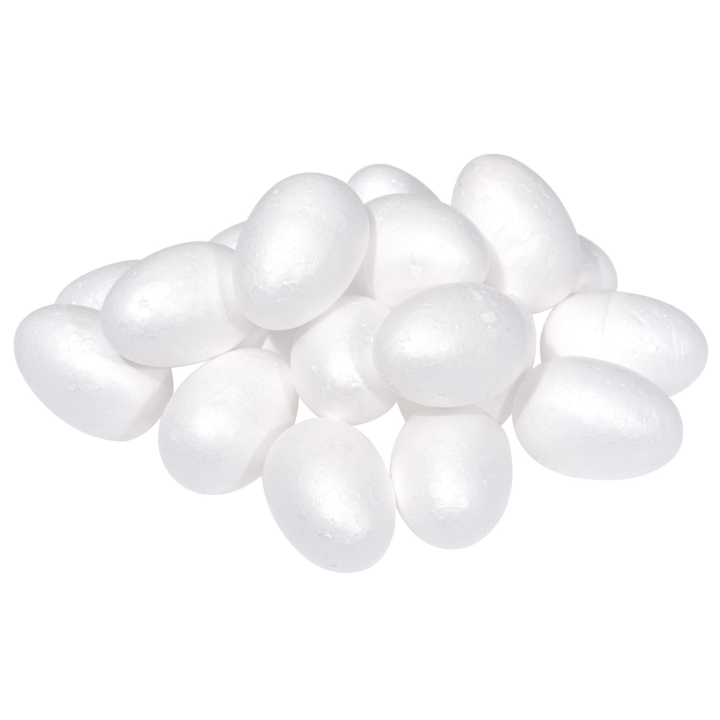 Harfington 16Pcs White Egg Foam Ball 2" x 3" for Eggs Decoration and Crafts
