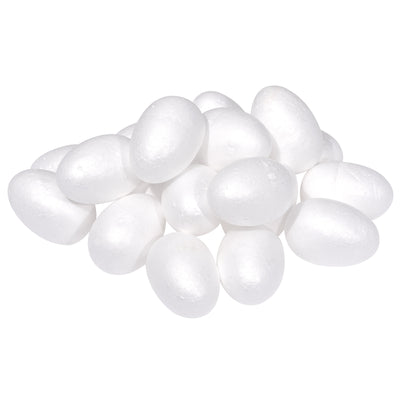 Harfington 16Pcs White Egg Foam Ball 2" x 3" for Eggs Decoration and Crafts