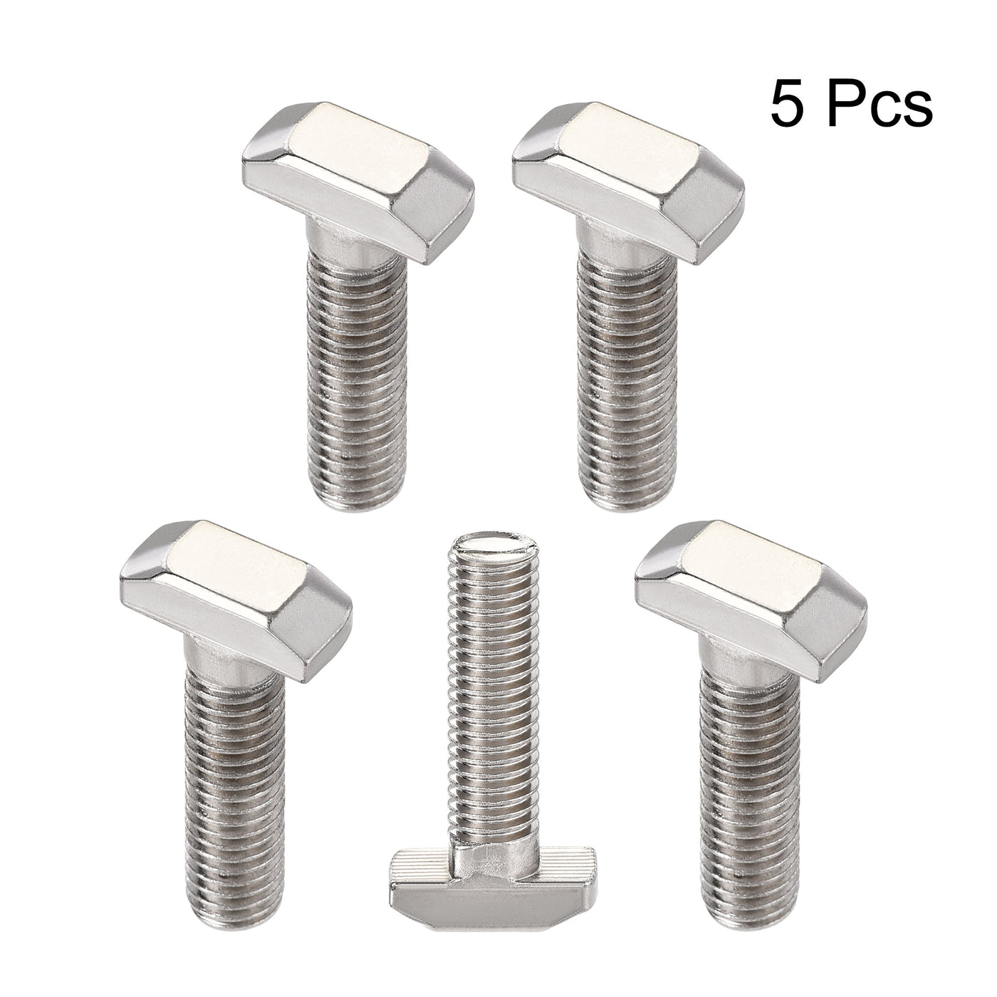 Harfington M8x30mm T-Slot Drop-in Stud Sliding Bolt Screw Carbon Steel for 40 Series Aluminum Profile 5pcs
