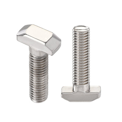 Harfington M8x30mm T-Slot Drop-in Stud Sliding Bolt Screw Carbon Steel for 40 Series Aluminum Profile 5pcs