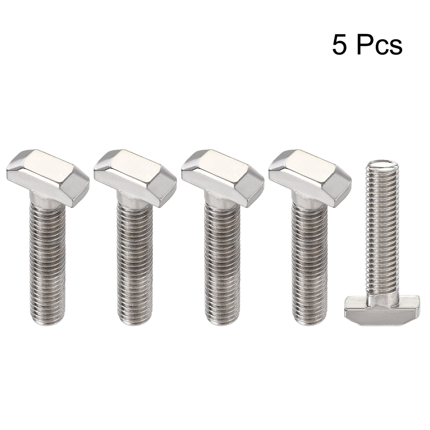 Harfington M8x35mm T-Slot Drop-in Stud Sliding Bolt Screw Carbon Steel for 40 Series Aluminum Profile 5pcs