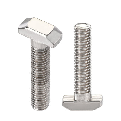 Harfington M8x35mm T-Slot Drop-in Stud Sliding Bolt Screw Carbon Steel for 40 Series Aluminum Profile 5pcs