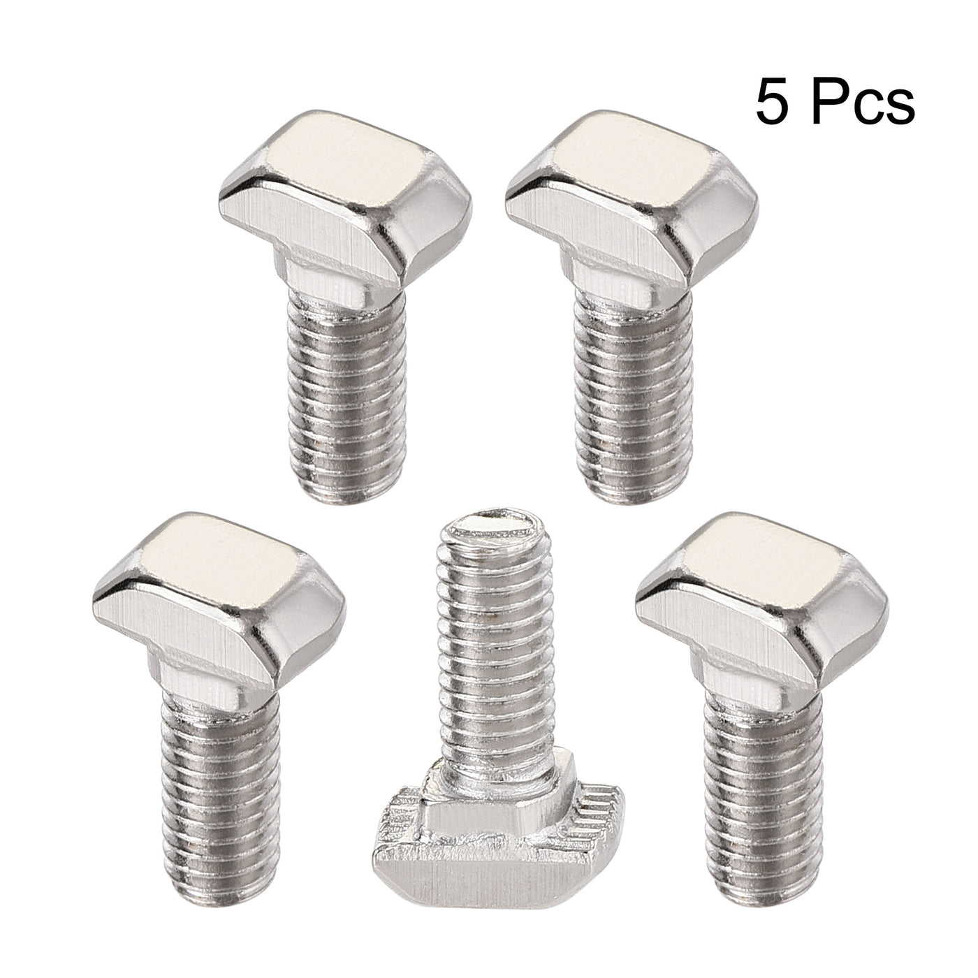 Harfington M5x12mm T-Slot Drop-in Stud Sliding Bolt Screw Carbon Steel for 20 Series Aluminum Profile 5pcs