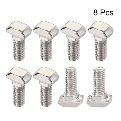 Harfington M5x12mm T-Slot Drop-in Stud Sliding Bolt Screw Carbon Steel for 20 Series Aluminum Profile 8pcs