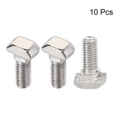 Harfington M5x12mm T-Slot Drop-in Stud Sliding Bolt Screw Carbon Steel for 20 Series Aluminum Profile 10pcs