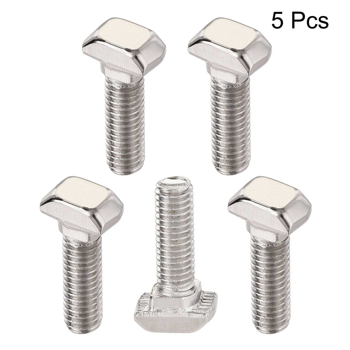 Harfington M5x16mm T-Slot Drop-in Stud Sliding Bolt Screw Carbon Steel for 20 Series Aluminum Profile 5pcs