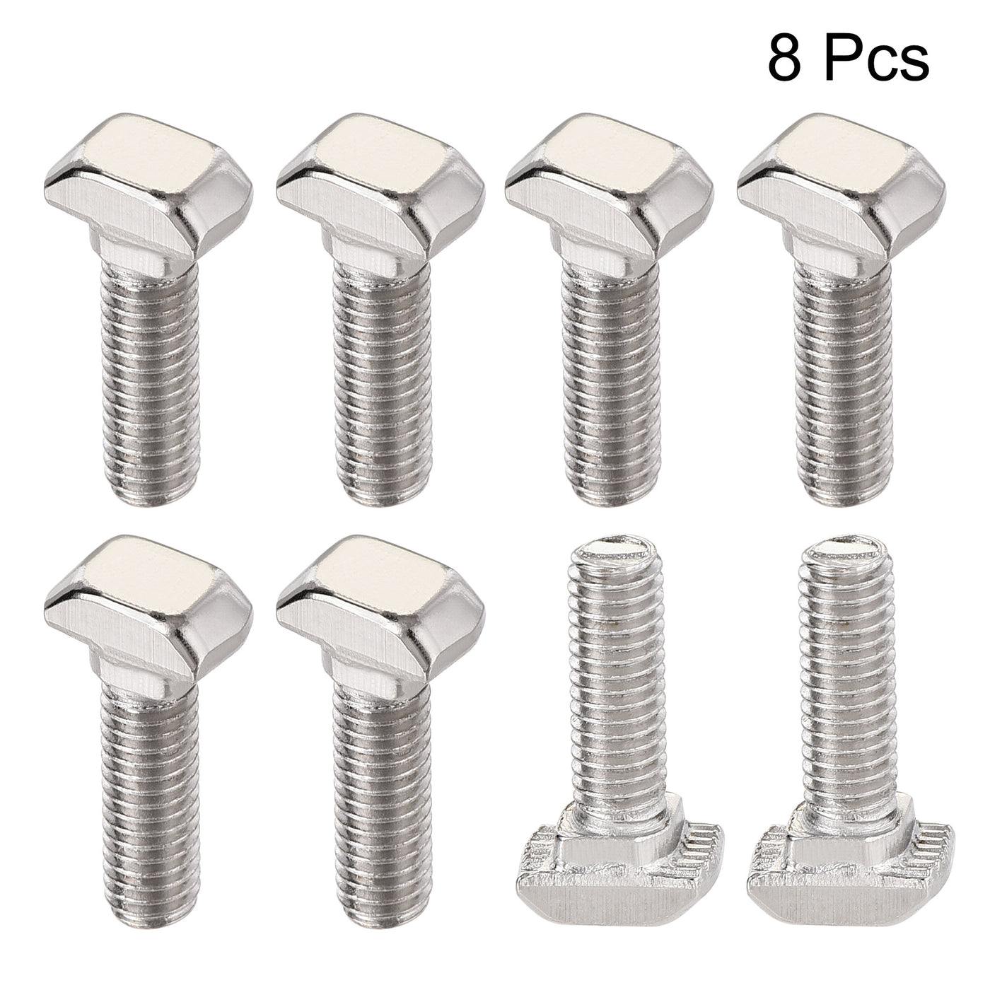 Harfington M5x16mm T-Slot Drop-in Stud Sliding Bolt Screw Carbon Steel for 20 Series Aluminum Profile 8pcs
