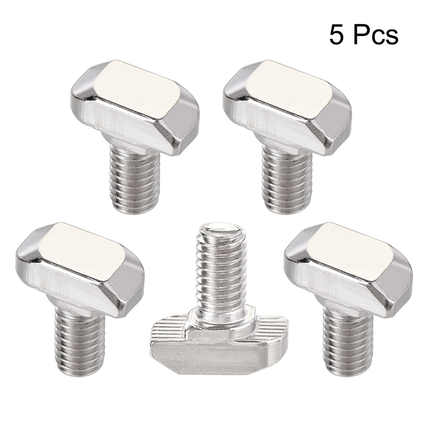 Harfington M6x12mm T-Slot Drop-in Stud Sliding Bolt Screw Carbon Steel for 30 Series Aluminum Profile 5pcs