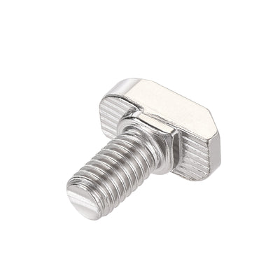 Harfington M6x12mm T-Slot Drop-in Stud Sliding Bolt Screw Carbon Steel for 30 Series Aluminum Profile 10pcs