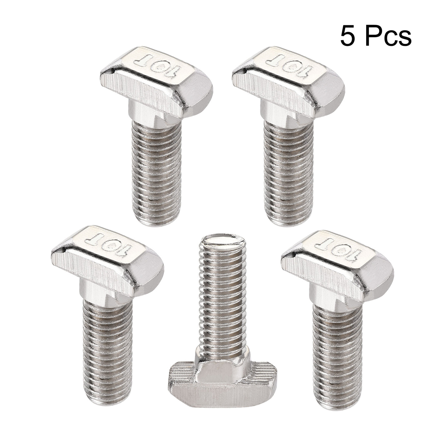 Harfington M8x25mm T-Slot Drop-in Stud Sliding Bolt Screw Carbon Steel for 40 Series Aluminum Profile 5pcs