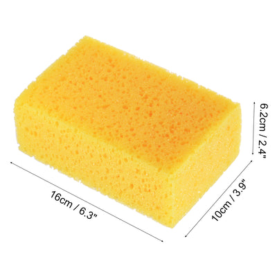 Harfington Knockdown Texture Sponge 6.3"x3.9" Faux Sponge Painting Supplies Drywall Patch Wall Ceiling Texturing Yellow 2Pcs