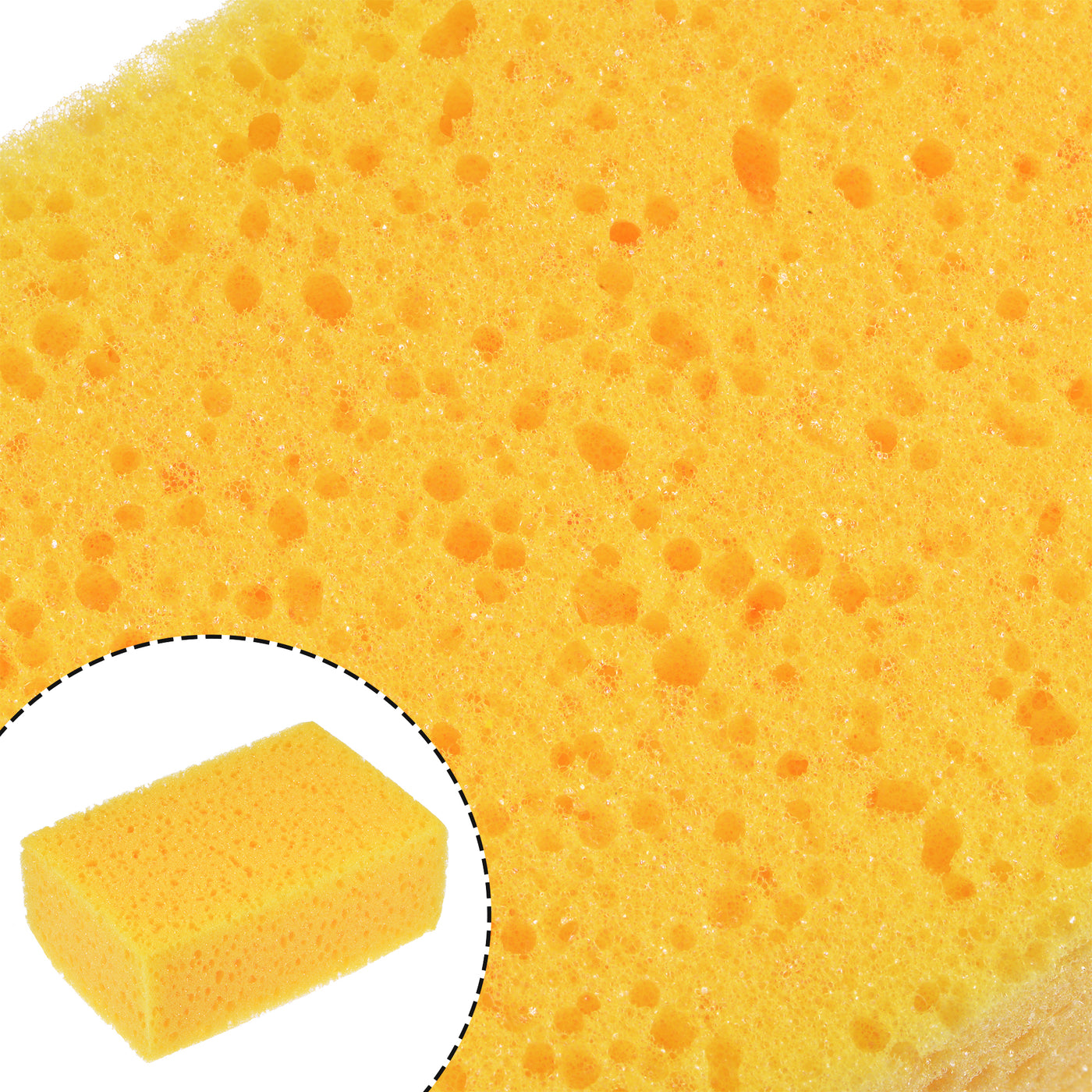Harfington Knockdown Texture Sponge 6.3"x3.9" Faux Sponge Painting Supplies Drywall Patch Wall Ceiling Texturing Yellow 2Pcs