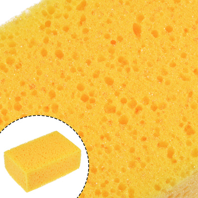 Harfington Knockdown Texture Sponge 6.3"x3.9" Faux Sponge Painting Supplies Drywall Patch Wall Ceiling Texturing Yellow 2Pcs