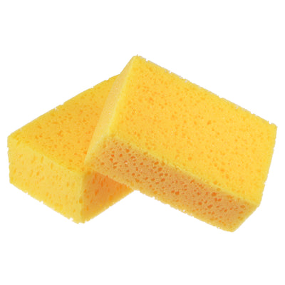 Harfington Knockdown Texture Sponge 6.3"x3.9" Faux Sponge Painting Supplies Drywall Patch Wall Ceiling Texturing Yellow 2Pcs