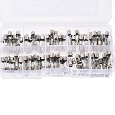 Harfington 0.25A - 6A 250V 5x20mm Fast Blow 10 Value 100pcs Glass Fuses Kit