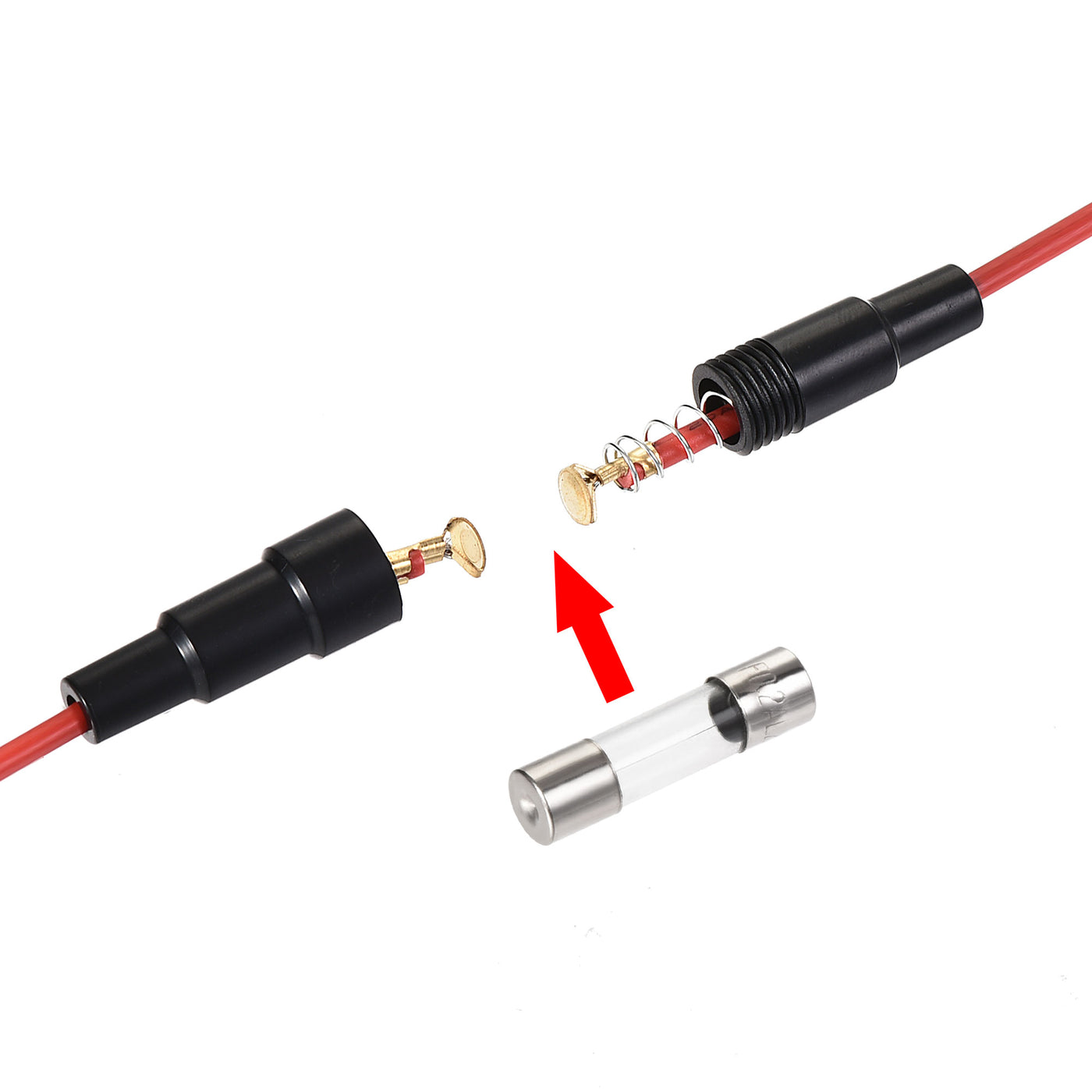 Harfington 0.2A-15A 250V 5x20mm Fast Blow 10 Value 100pcs Glass Fuses Kit with Wire