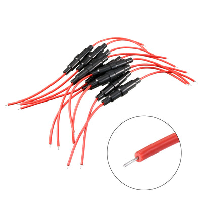 Harfington 0.2A-15A 250V 5x20mm Fast Blow 10 Value 100pcs Glass Fuses Kit with Wire