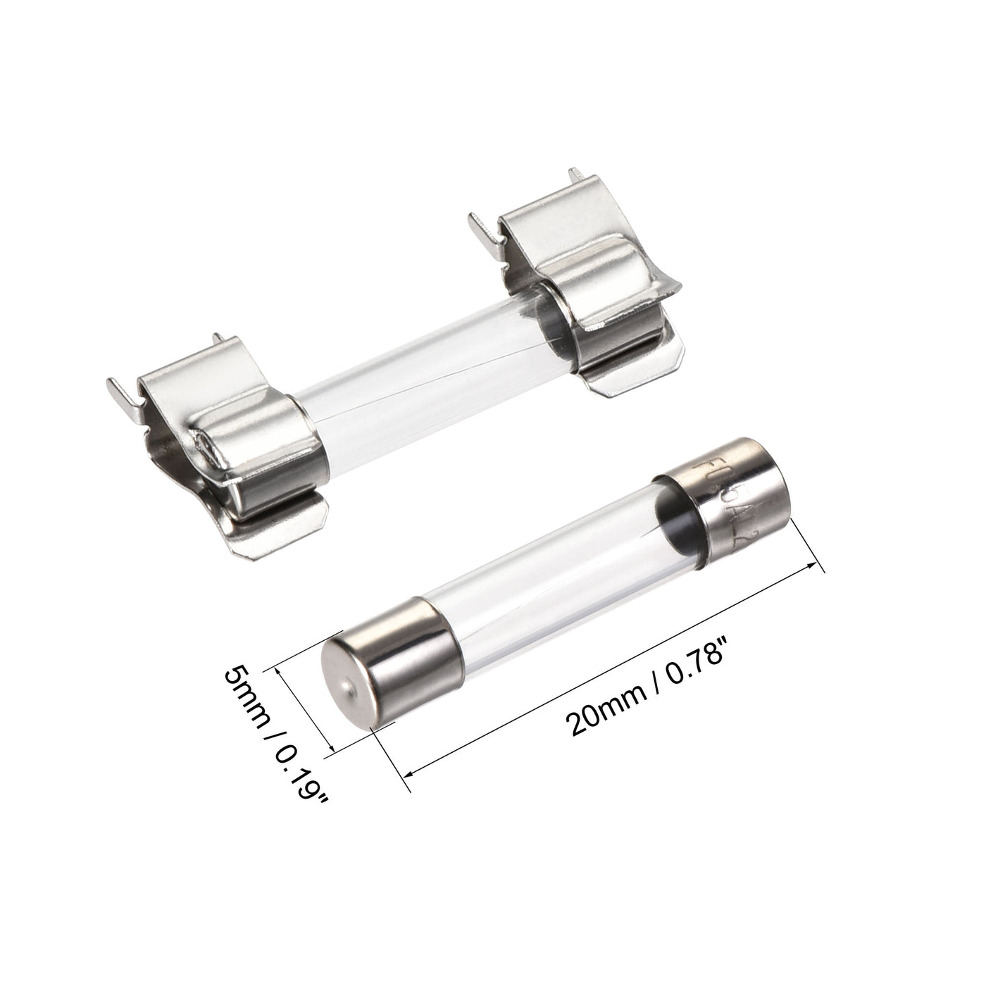 Harfington 0.5A-30A 250V 6x30mm Fast Blow 9 Value 72pcs Glass Fuses Kit with Wire and Fuse Seat