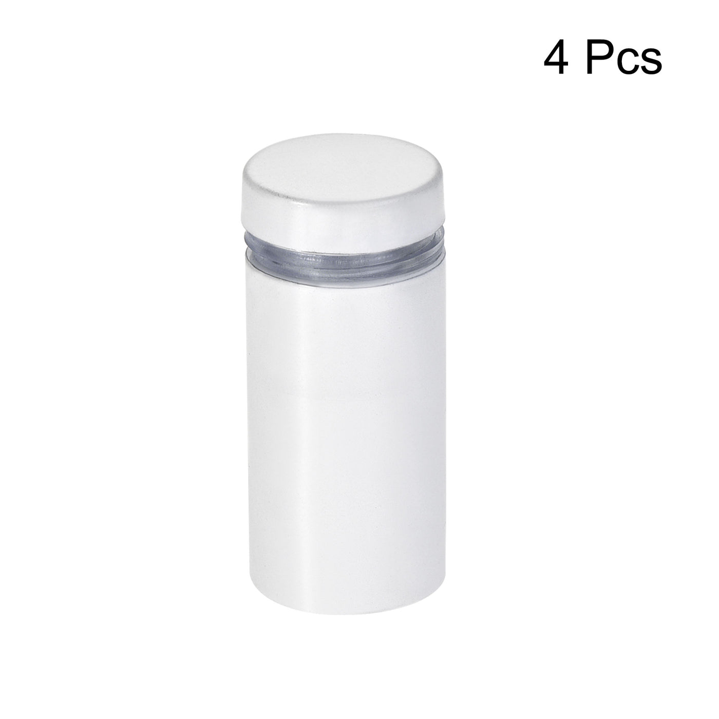 Harfington 1/2" Dia. x 1-1/16"(12x27mm) Standoff Screws Wall Mount Sign Holders Acrylic Glass Nails White 4pcs