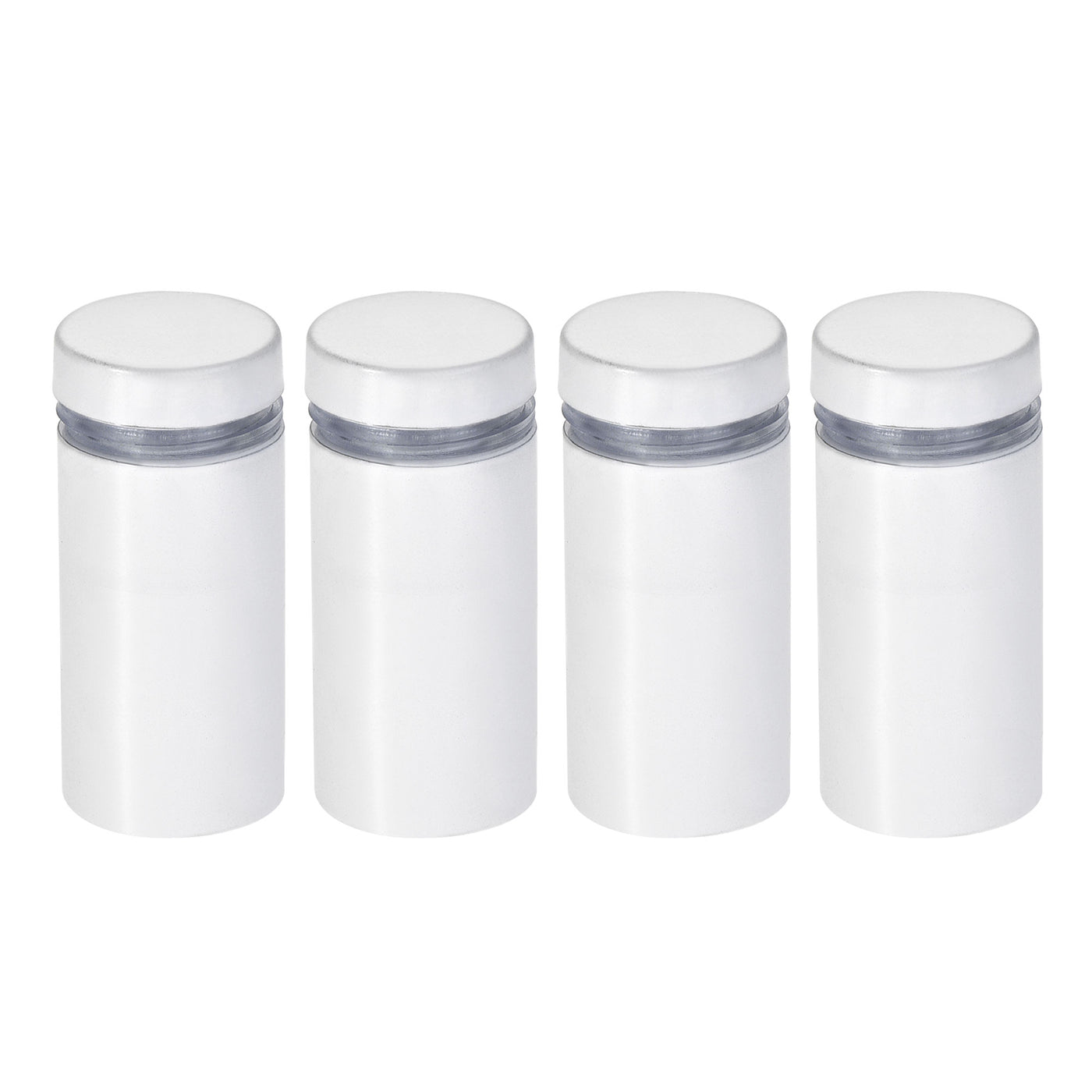 Harfington 1/2" Dia. x 1-1/16"(12x27mm) Standoff Screws Wall Mount Sign Holders Acrylic Glass Nails White 4pcs