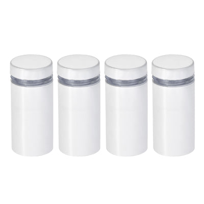 Harfington 1/2" Dia. x 1-1/16"(12x27mm) Standoff Screws Wall Mount Sign Holders Acrylic Glass Nails White 4pcs