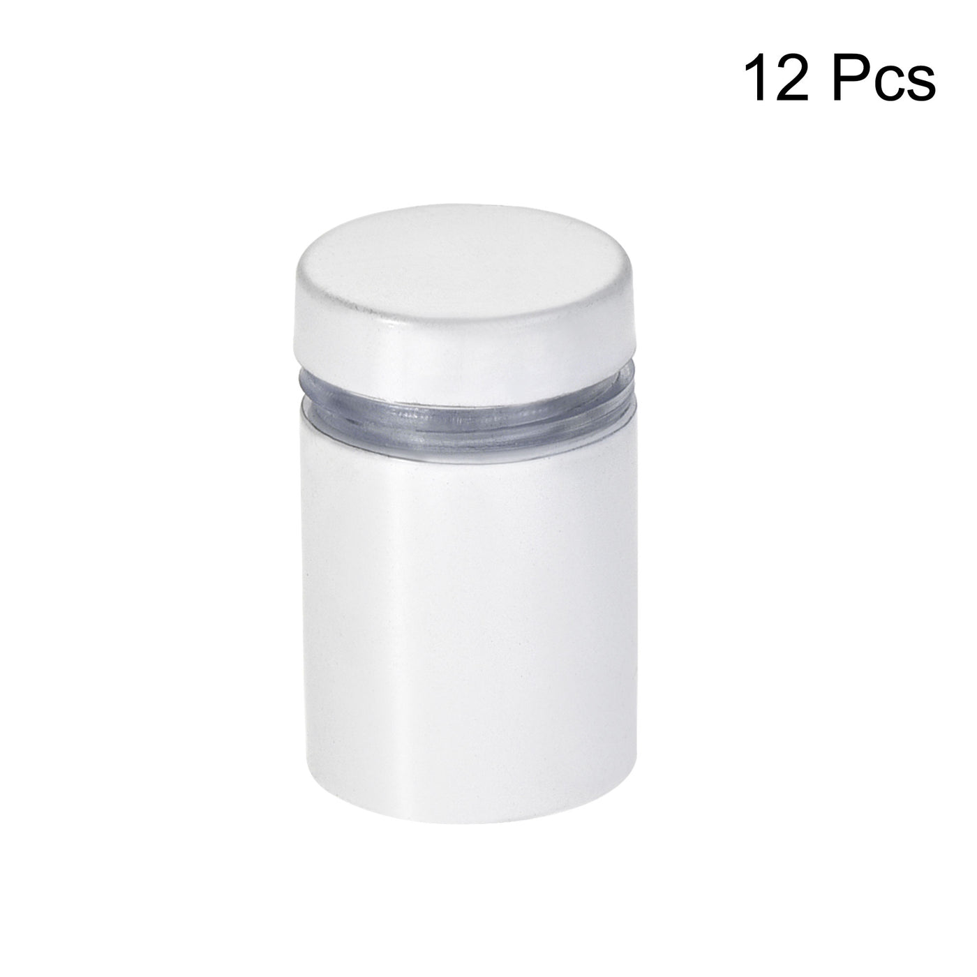 Harfington 5/8" Dia. x 1-1/16"(16x27mm) Standoff Screws Wall Mount Sign Holders Acrylic Glass Nails White 12pcs