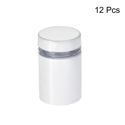 Harfington 5/8" Dia. x 1-1/16"(16x27mm) Standoff Screws Wall Mount Sign Holders Acrylic Glass Nails White 12pcs