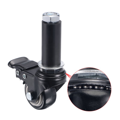 Harfington Swivel Expanding Stem Caster with Brake for Kitchen Prep Table, PVC