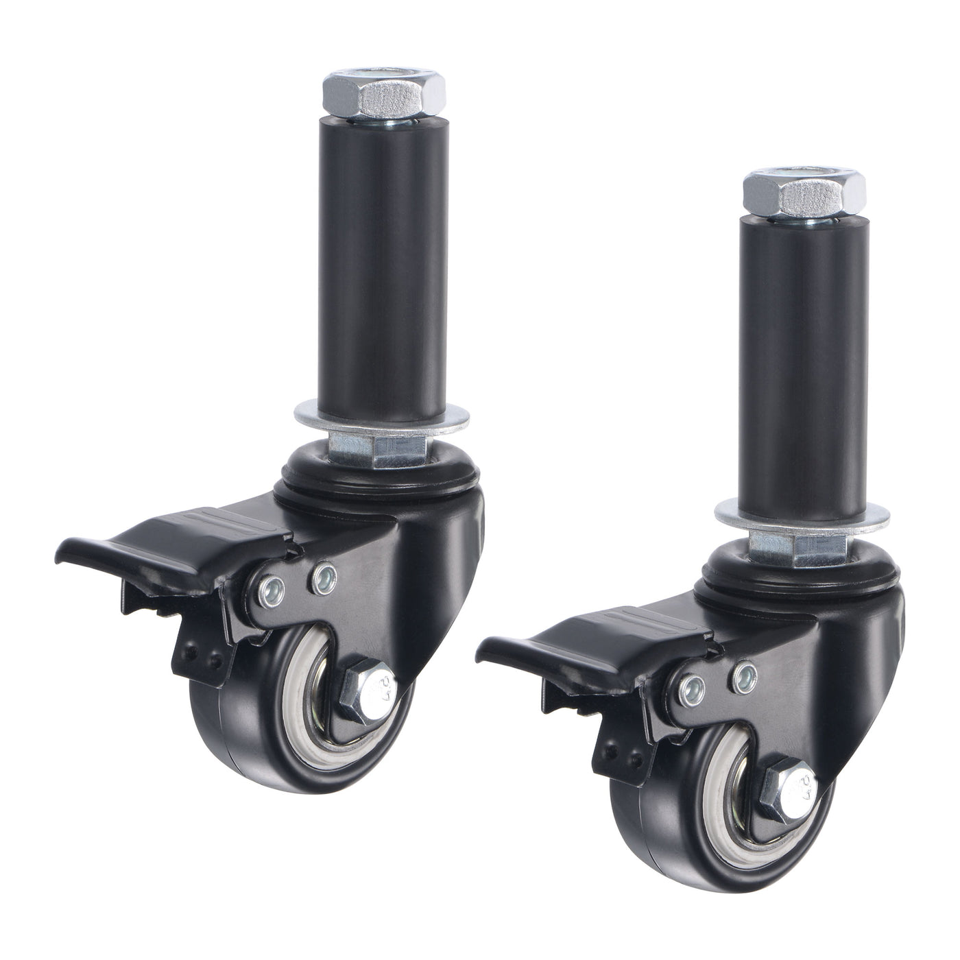 Harfington Swivel Expanding Stem Caster with Brake for Kitchen Prep Table, PVC