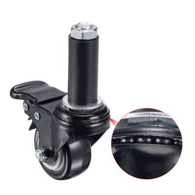 Harfington Swivel Expanding Stem Caster with Brake for Kitchen Prep Table, PVC