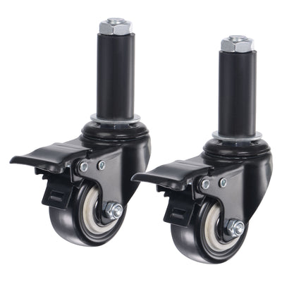 Harfington Swivel Expanding Stem Caster with Brake for Kitchen Prep Table, PVC