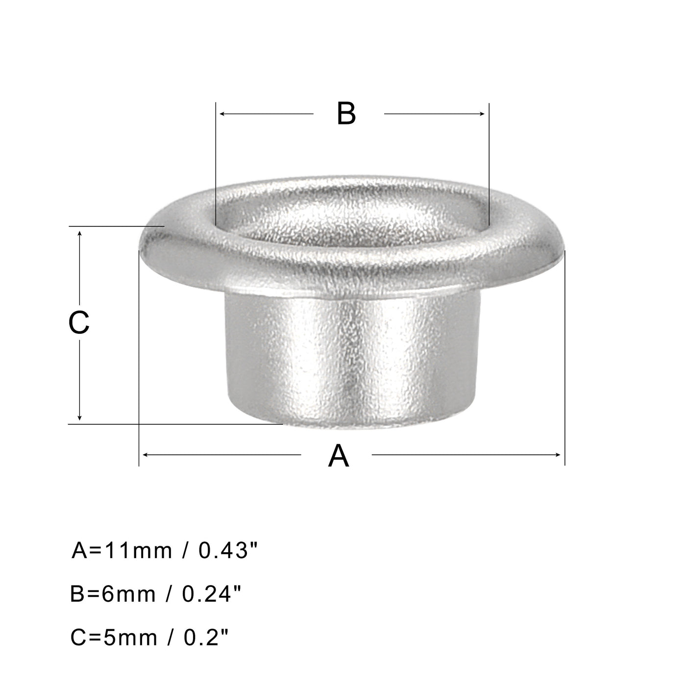 Harfington Eyelets with Washers, Iron Through Hole Hollow Rivets Grommets for Belts