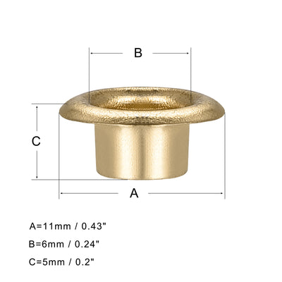 Harfington Eyelets with Washers - Iron Hollow Rivets Grommets Set