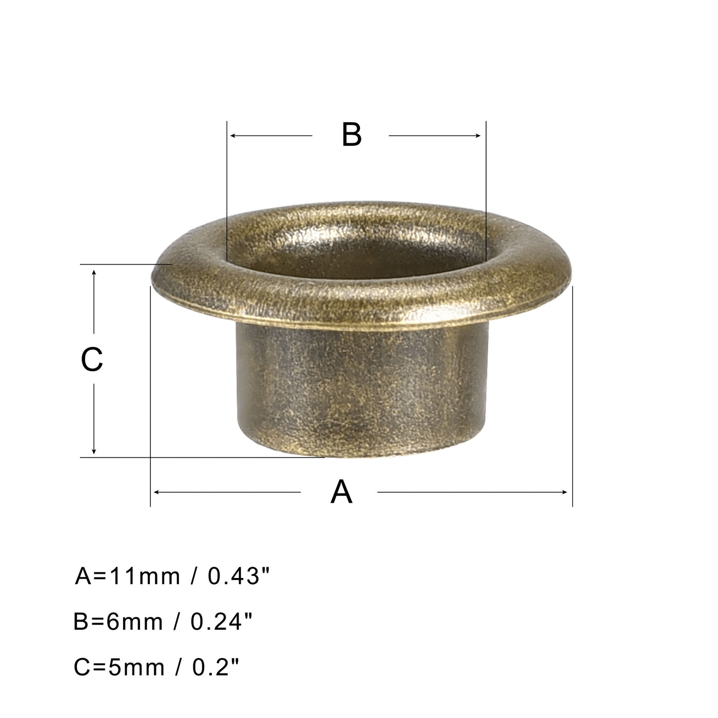 Harfington Eyelets with Washers - Iron Hollow Rivets Grommets Set