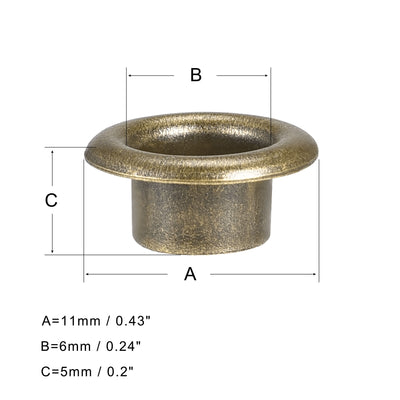 Harfington Eyelets with Washers - Iron Hollow Rivets Grommets Set