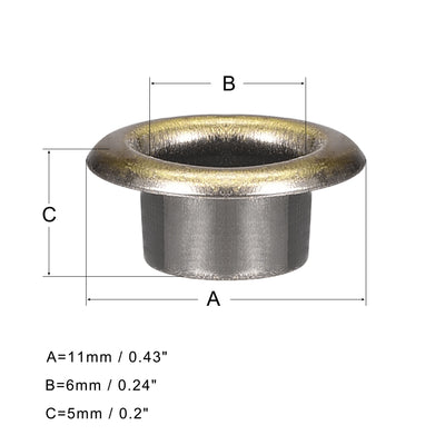 Harfington Eyelets with Washers - Iron Hollow Rivets Grommets Set