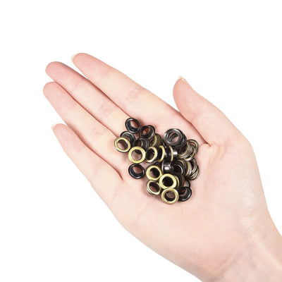 Harfington Eyelets with Washers - Iron Hollow Rivets Grommets Set